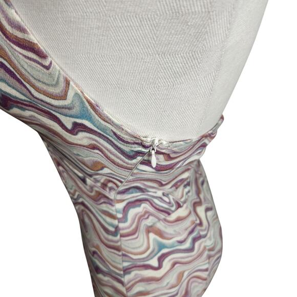 Pull & Bear Marble Print Halter Mini Dress Backless Womens Size Small Multicolor - Picture 8 of 12